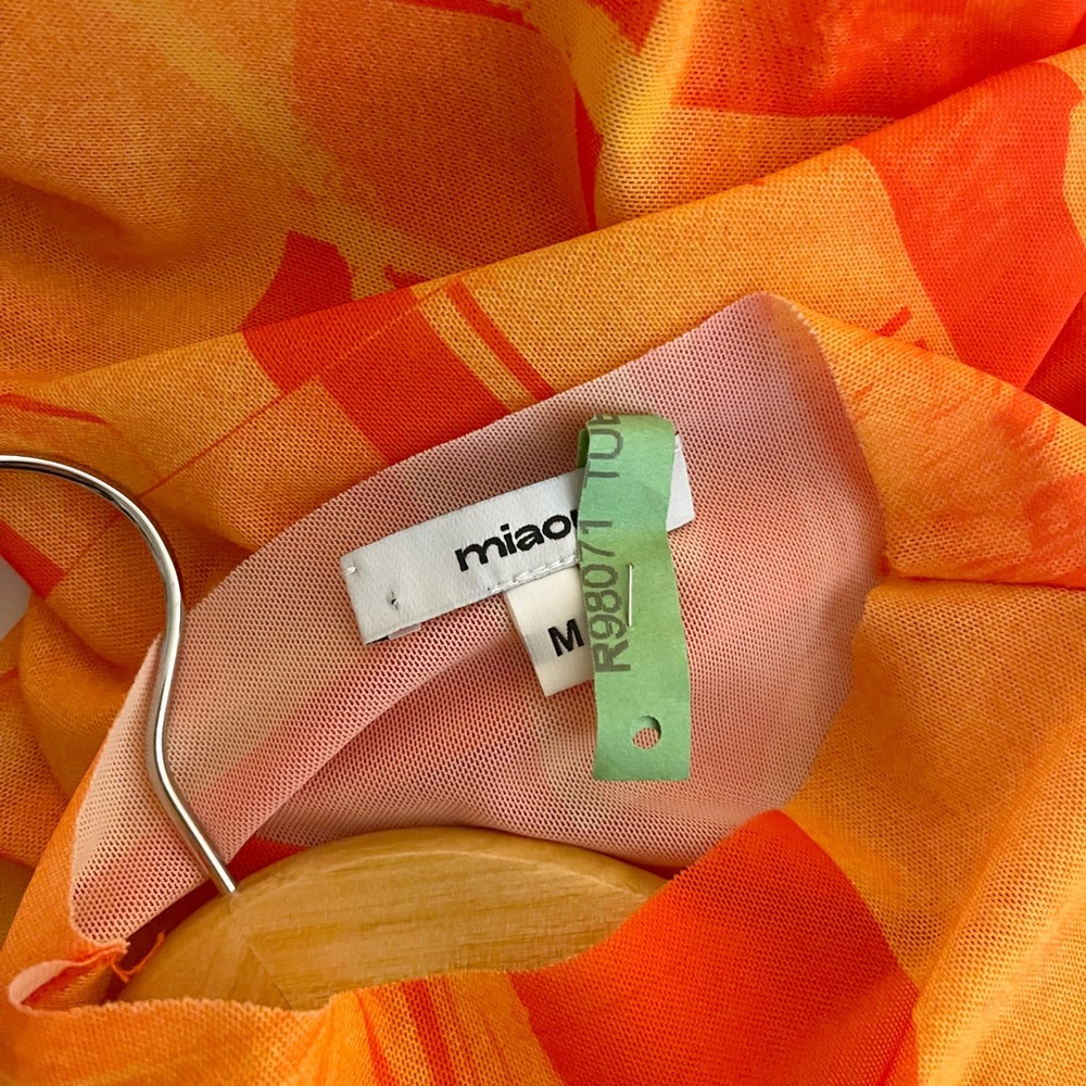 MIAOU | Sofia Dress In Stone Orange Size: Medium - Picture 7 of 8